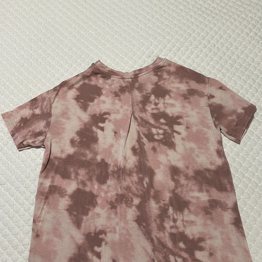 Stars Above Pink Tie Dye Short Sleeve Sleep T-Shirt Tunic Dress - Picture 7 of 10